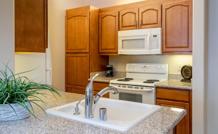Personal kitchen area at Paradise Village