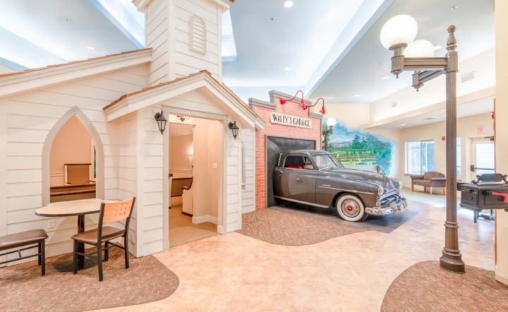 A little white, indoor chapel