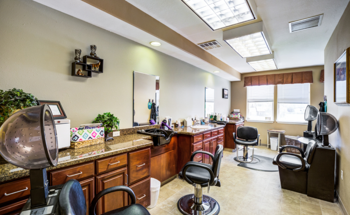 Senior living barber shop