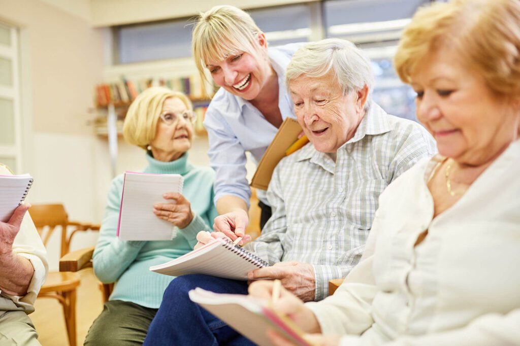 3 Seniors at a social engagement