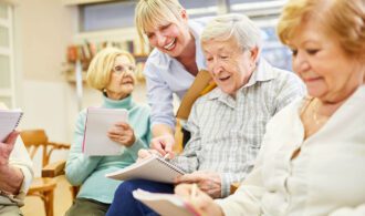 3 Seniors at a social engagement