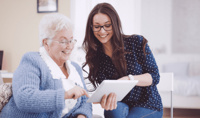 An elderly woman in memory care, Montrose , CO