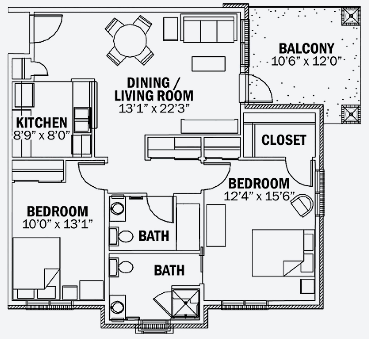 The Winslow - 2 bed, 2 bath apartment - Generations LLC